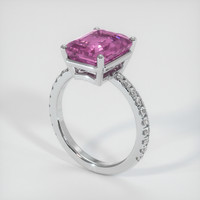 6.02 Ct. Sapphire Ring, 14K White Gold 2