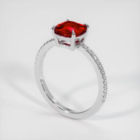 1.50 Ct. Ruby Ring, 14K White Gold 2