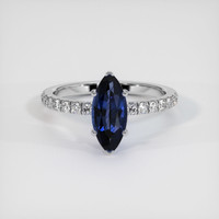 2.00 Ct. Sapphire Ring, 14K White Gold 1