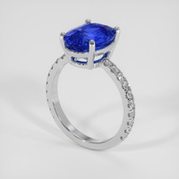 4.15 Ct. Blue Sapphire Ring, 14K White Gold 2