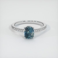 1.03 Ct. Sapphire Ring, 14K White Gold 1