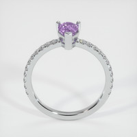 0.73 Ct. Purple Sapphire Ring, 14K White Gold 3