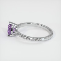 0.73 Ct. Purple Sapphire Ring, 14K White Gold 4