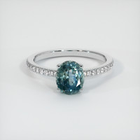 1.12 Ct. Sapphire Ring, 14K White Gold 1