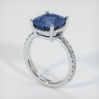 3.80 Ct. Sapphire Ring, 18K White Gold 2