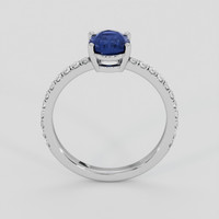 1.35 Ct. Blue Sapphire Ring, 18K White Gold 3