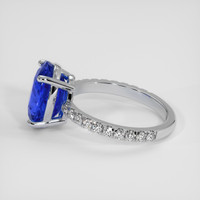 4.15 Ct. Blue Sapphire Ring, 18K White Gold 4
