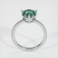1.72 Ct. Bluish Green Sapphire Ring, 18K White Gold 3