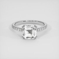 2.62 Ct. White Sapphire Ring, 18K White Gold 1