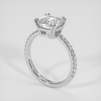 2.62 Ct. White Sapphire Ring, 18K White Gold 2