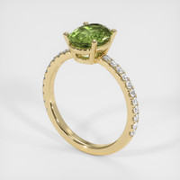 1.66 Ct. Green Tourmaline Ring, 10K Yellow Gold 2