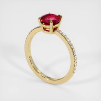 1.51 Ct. Purplish Red Ruby Ring, 10K Yellow Gold 2