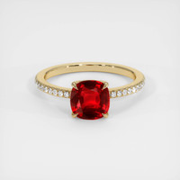 1.50 Ct. Ruby Ring, 14K Yellow Gold 1