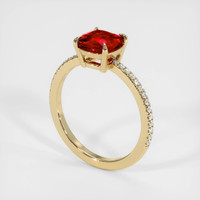 1.50 Ct. Ruby Ring, 14K Yellow Gold 2