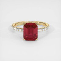 3.37 Ct. Ruby Ring, 14K Yellow Gold 1