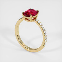 2.03 Ct. Ruby Ring, 14K Yellow Gold 2