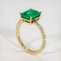 2.52 Ct. Emerald Ring, 18K Yellow Gold 2