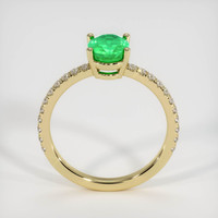 0.94 Ct. Emerald Ring, 18K Yellow Gold 3