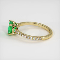 0.94 Ct. Emerald Ring, 18K Yellow Gold 4