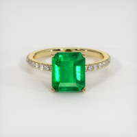 1.98 Ct. Emerald Ring, 18K Yellow Gold 1