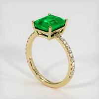 1.98 Ct. Emerald Ring, 18K Yellow Gold 2