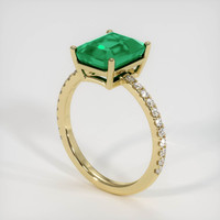 1.74 Ct. Emerald Ring, 18K Yellow Gold 2