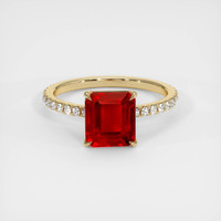 3.01 Ct. Ruby Ring, 18K Yellow Gold 1