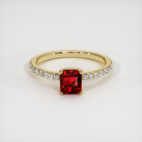 1.65 Ct. Ruby Ring, 18K Yellow Gold 1