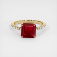 2.92 Ct. Ruby Ring, 18K Yellow Gold 1