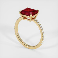 2.92 Ct. Ruby Ring, 18K Yellow Gold 2