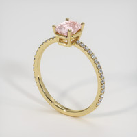 1.57 Ct. Padparadscha Sapphire Ring, 18K Yellow Gold 2