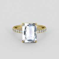 4.96 Ct. Blue Sapphire Ring, 18K Yellow Gold 1