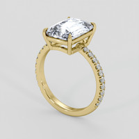 4.96 Ct. Blue Sapphire Ring, 18K Yellow Gold 2