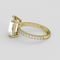 4.96 Ct. Blue Sapphire Ring, 18K Yellow Gold 4