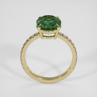 4.05 Ct. Green Sapphire Ring, 18K Yellow Gold 3