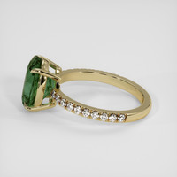 4.05 Ct. Green Sapphire Ring, 18K Yellow Gold 4