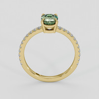 1.08 Ct. Green Sapphire Ring, 18K Yellow Gold 3