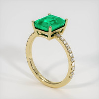 2.12 Ct. Emerald Ring, 18K Yellow Gold 2