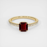 1.03 Ct. Ruby Ring, 18K Yellow Gold 1