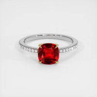 1.50 Ct. Ruby Ring, 14K Yellow & White 1