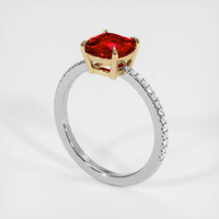 1.50 Ct. Ruby Ring, 14K Yellow & White 2