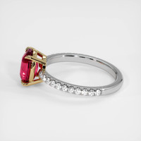 2.03 Ct. Ruby Ring, 14K Yellow & White 4