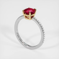 1.51 Ct. Ruby Ring, 14K Yellow & White 2