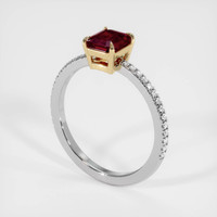 1.03 Ct. Ruby Ring, 14K Yellow & White 2