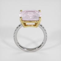 10.56 Ct. Purplish Pink Rose Quartz Ring, 18K Yellow & White 3