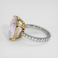 10.56 Ct. Purplish Pink Rose Quartz Ring, 18K Yellow & White 4
