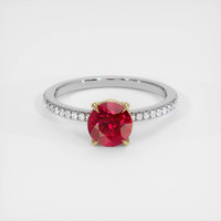 1.51 Ct. Ruby Ring, 18K Yellow & White 1