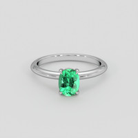 0.74 Ct. Emerald Ring, Platinum 950 1