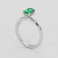 0.74 Ct. Emerald Ring, Platinum 950 2