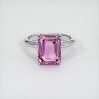 6.02 Ct. Pink Sapphire Ring, Platinum 950 1